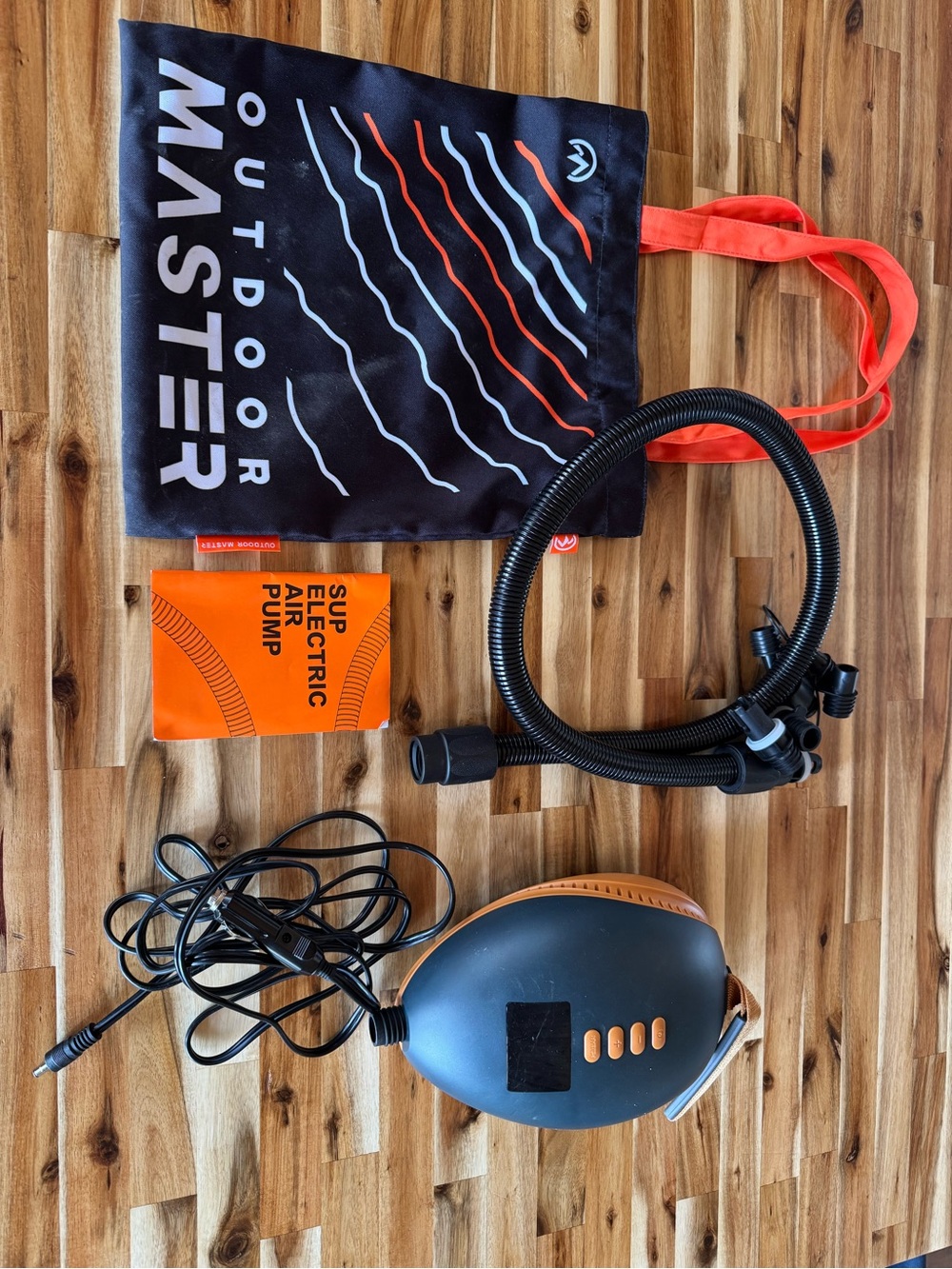 Outdoor Munster Electric SUP Air Pump - Black & Orange